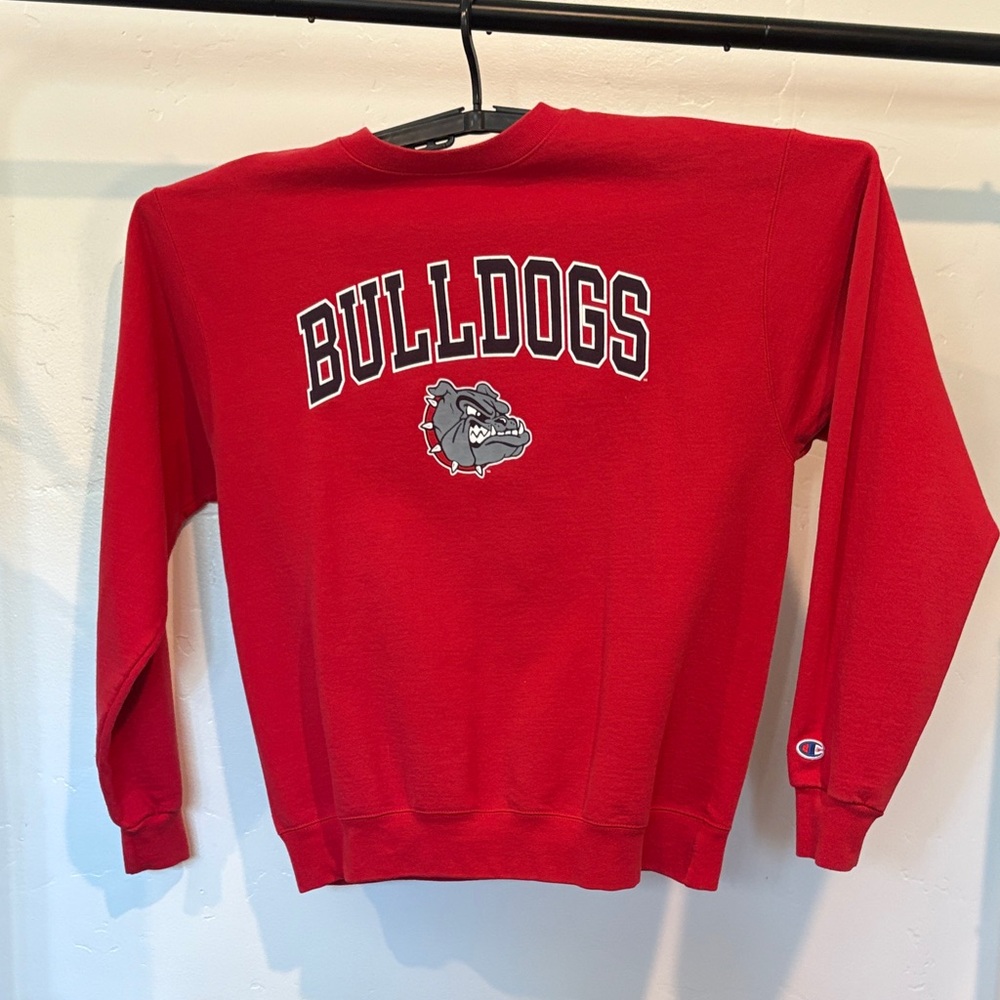 Champion Red Gonzaga Bulldogs Men's Sweater